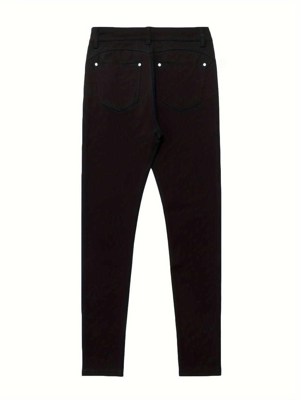 Women's High-Waist Skinny Jeans with Five-Pocket Design