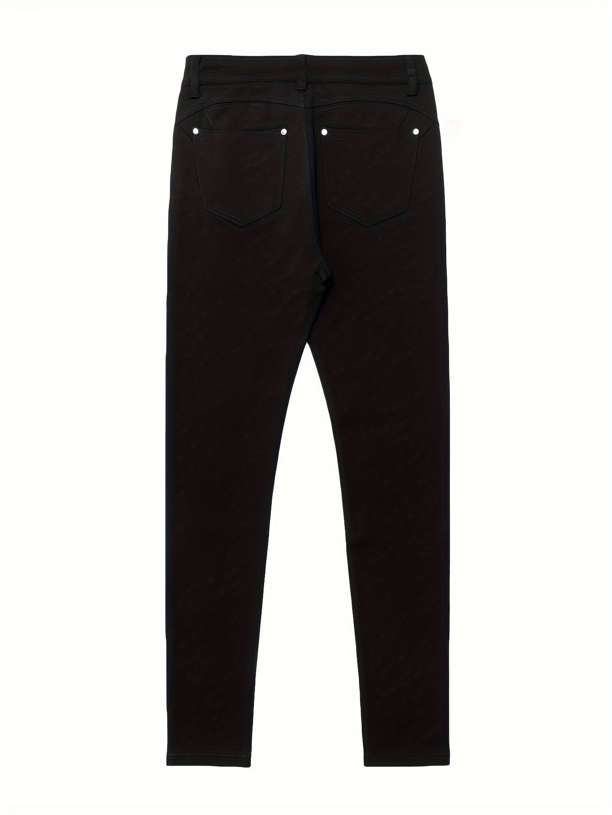 Women's High-Waist Skinny Jeans with Five-Pocket Design