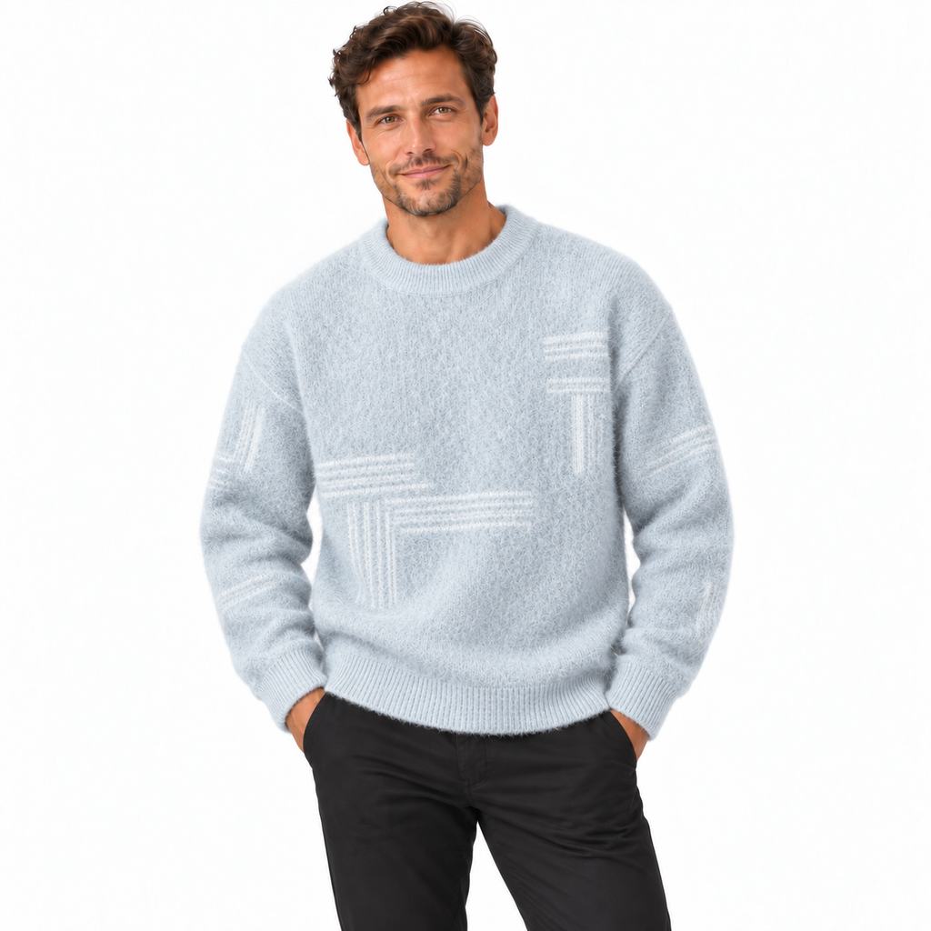 Unisex Crew Neck Sweater, Long Sleeves, Ribbed Trims