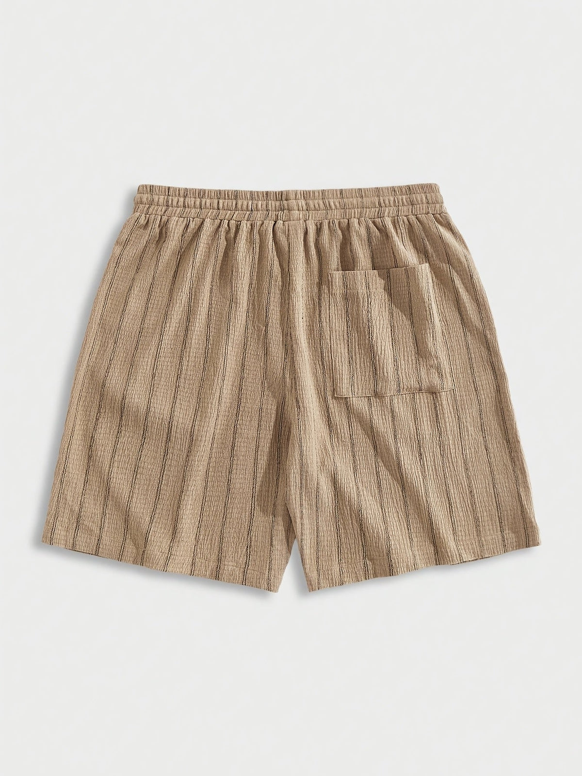 Montarello Men's Pinstripe Elasticated Drawstring Beach Shorts