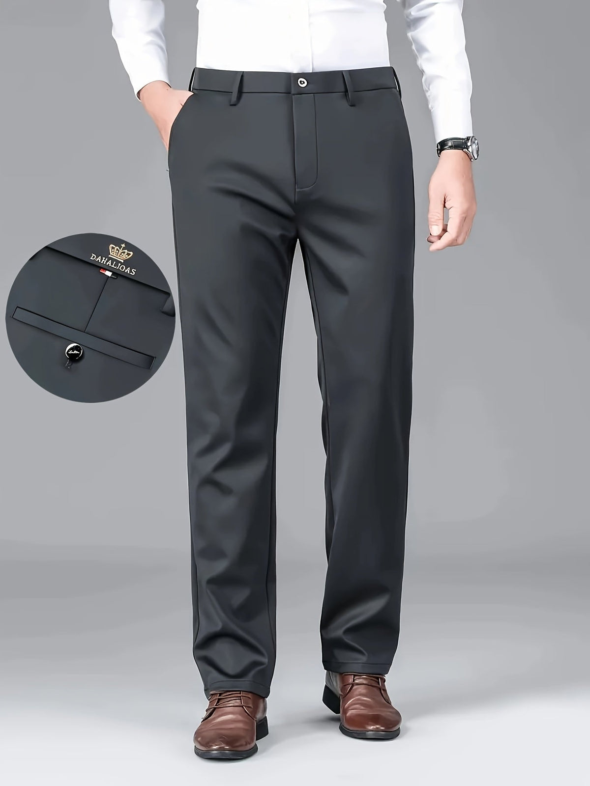 STRETCH STRAIGHT TROUSERS FOR MEN