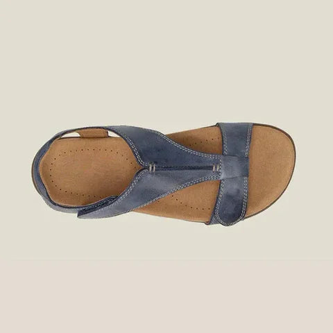 Montarello Women's T-Bar Flat Sandals Cushioned Footbed