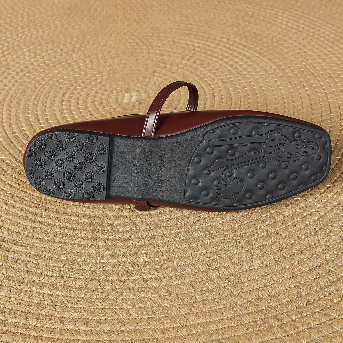 Women's Mary Jane Flats with Adjustable Buckle and Cushioned Insole