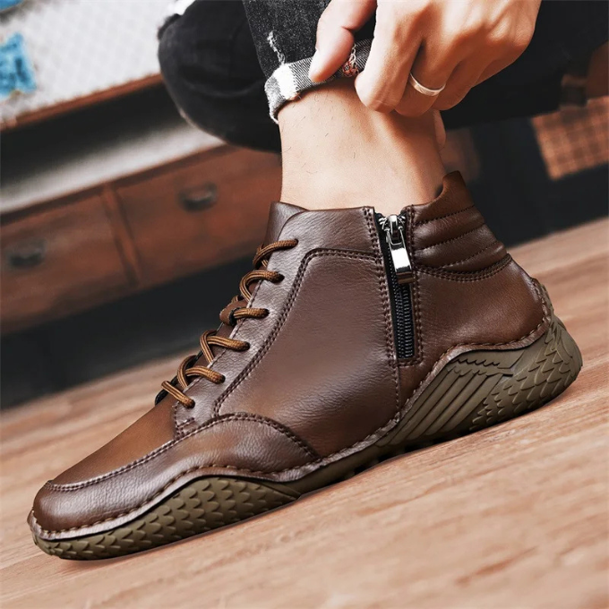 RUGGED LEATHER BOOTS FOR MEN