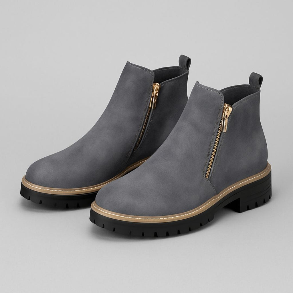 Women's Orthopedic Boots with Side Zip and Cushioned Insole