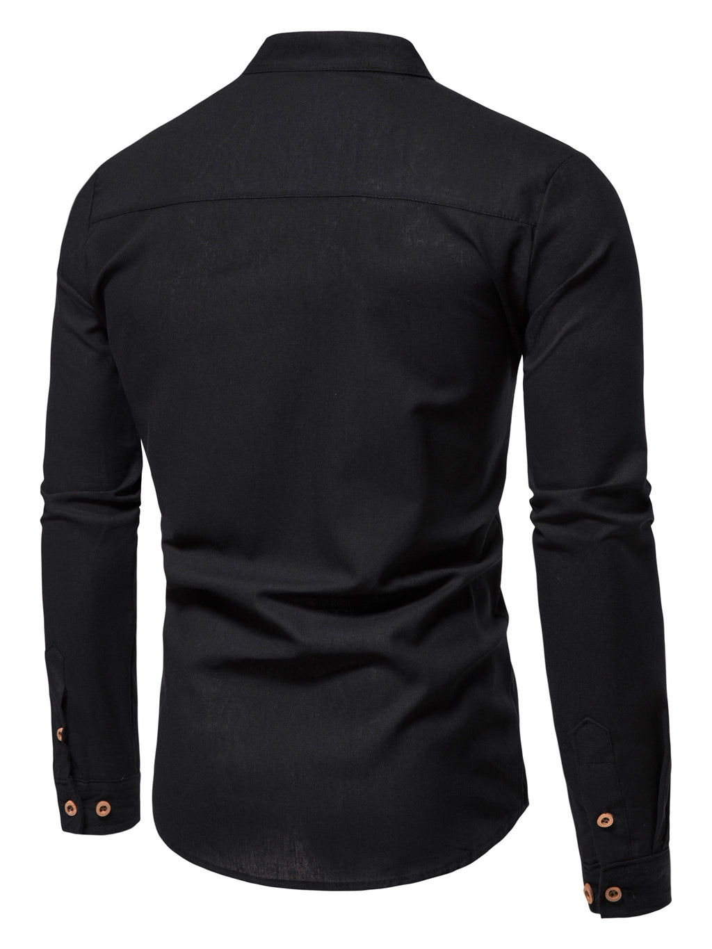 STAND COLLAR COTTON SHIRT FOR MEN