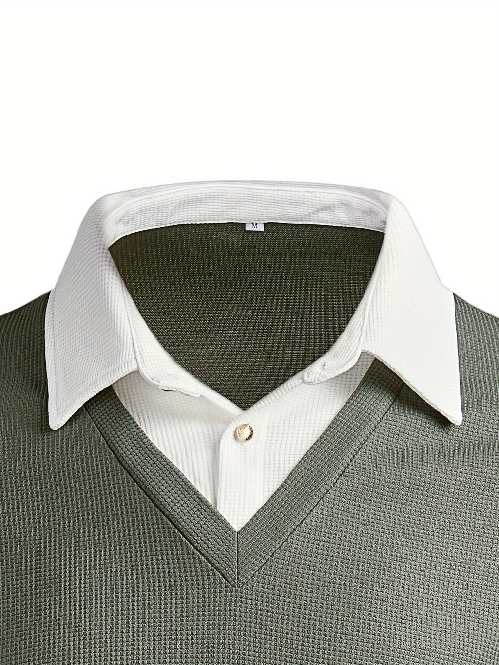 Adrian - Men's Slim Fit Contrast Collar Long Sleeve Sweater