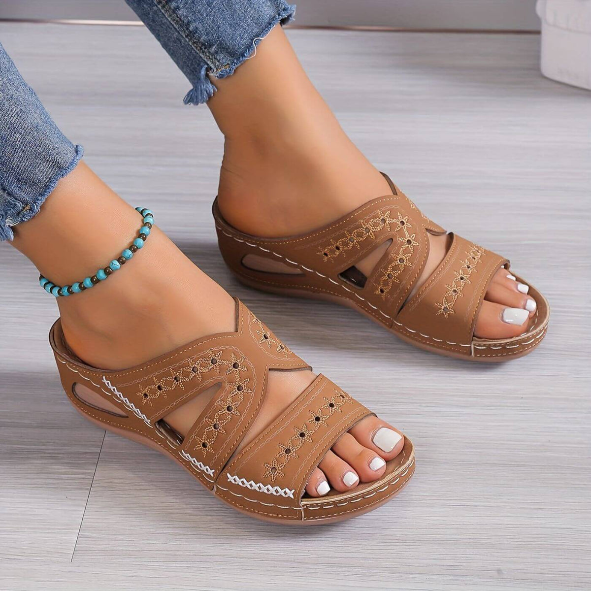 Women's Orthopedic Sandals with Slip-Resistant Sole and Gel-Infused Footbed