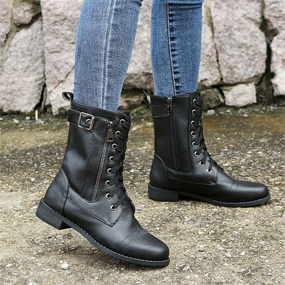 Women's Orthopedic Boots with Side Zipper and Roomy Toe Design