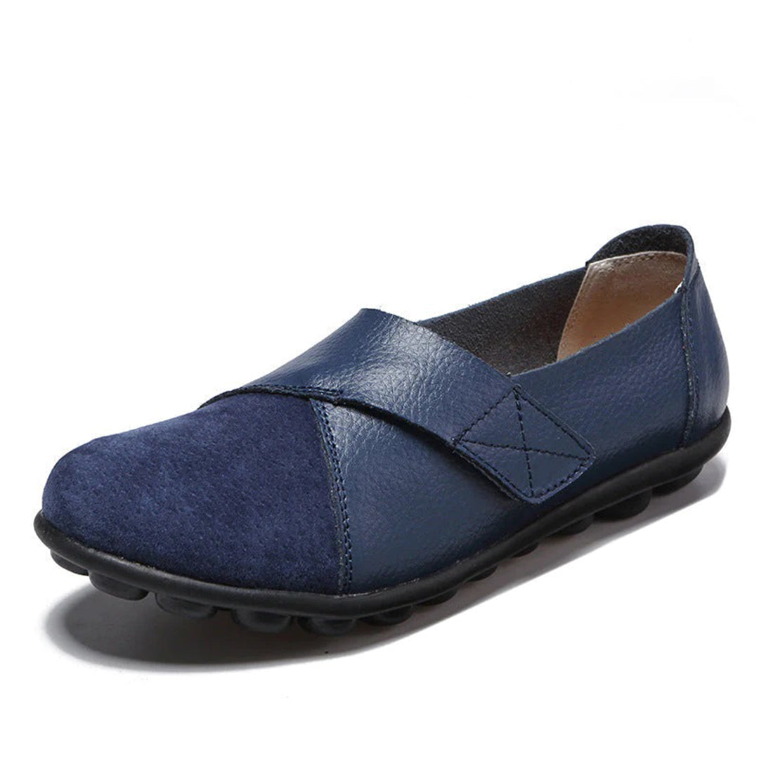 Women's Slip-On Flat Shoes with Contrast Toe Detail