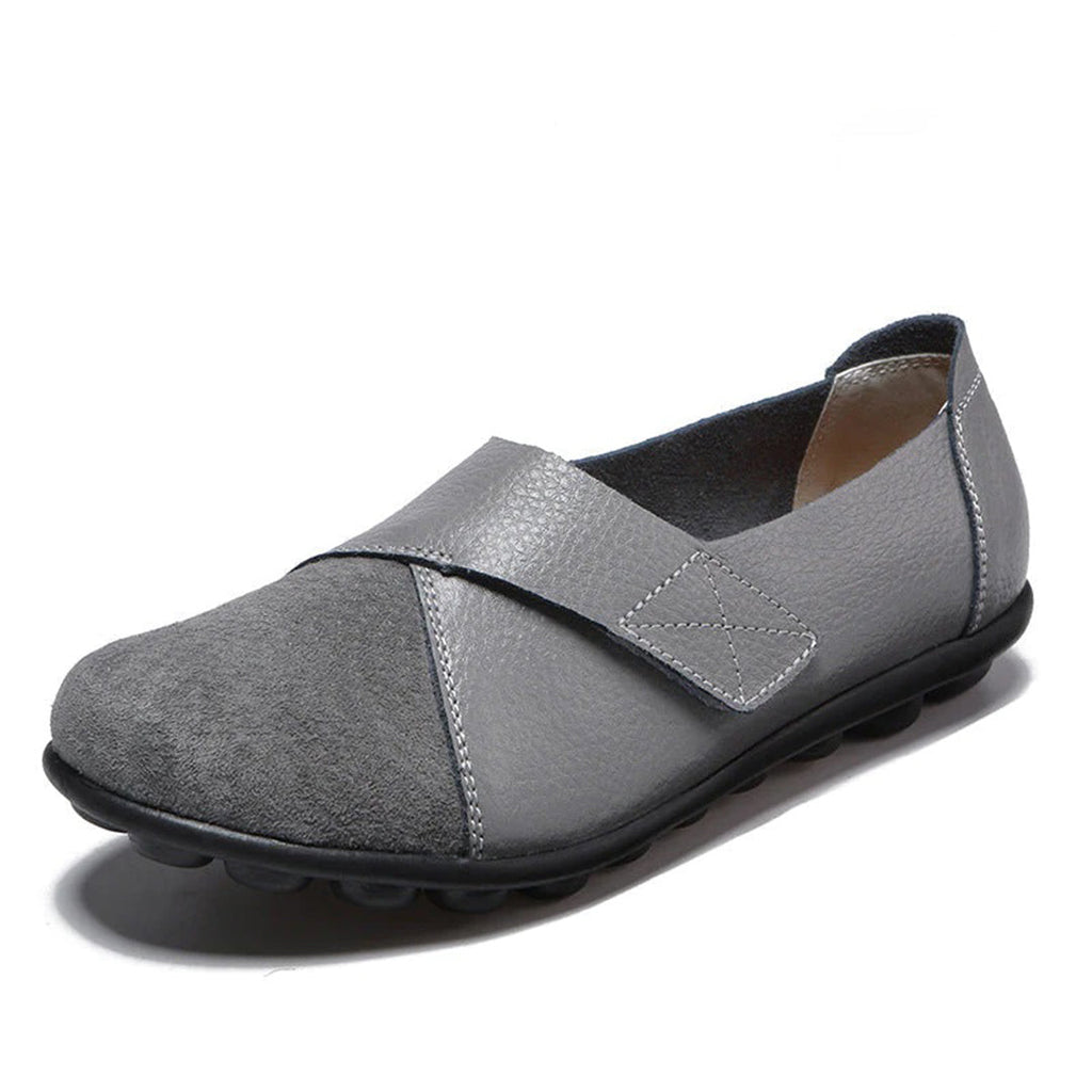 Women's Slip-On Flat Shoes with Contrast Toe Detail