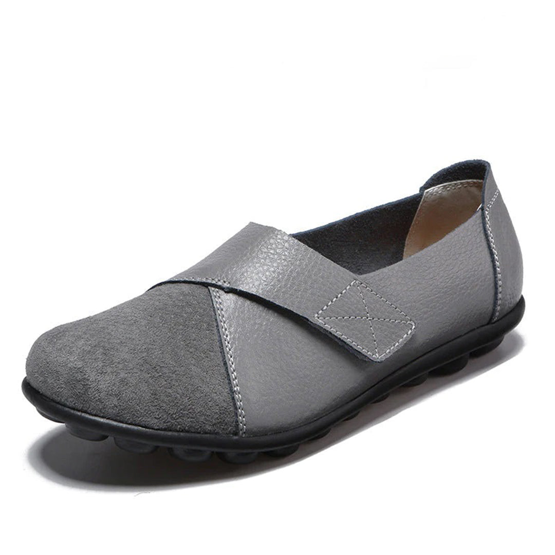 Women's Slip-On Flat Shoes with Contrast Toe Detail