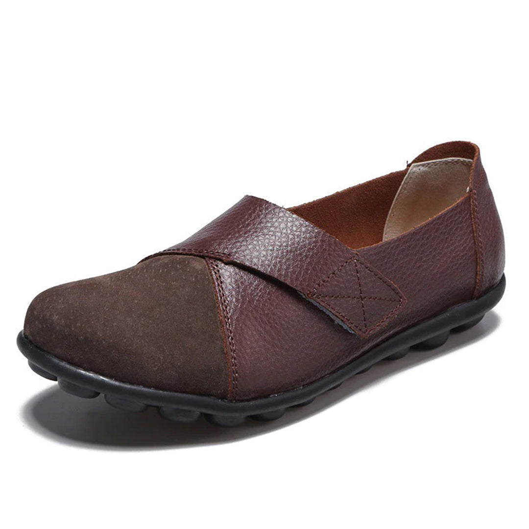 Women's Slip-On Flat Shoes with Contrast Toe Detail