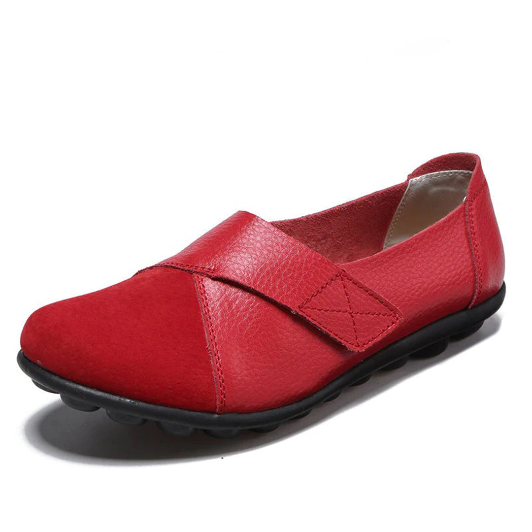 Women's Slip-On Flat Shoes with Contrast Toe Detail
