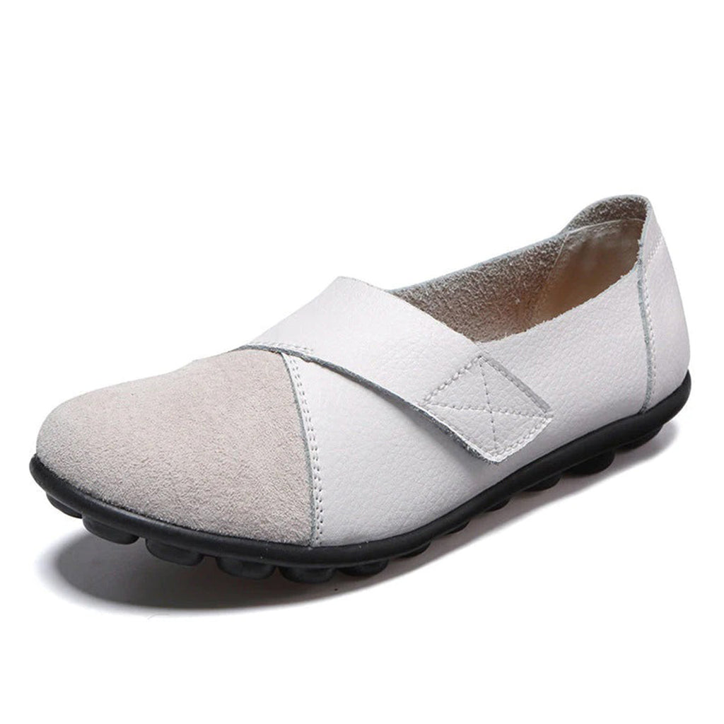 Women's Slip-On Flat Shoes with Contrast Toe Detail