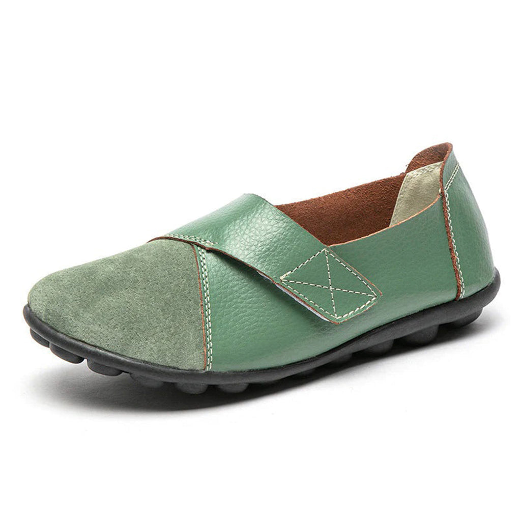 Women's Slip-On Flat Shoes with Contrast Toe Detail