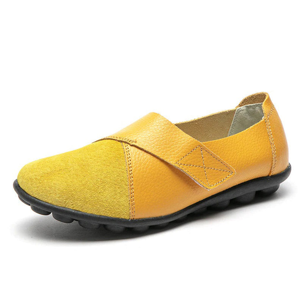 Women's Slip-On Flat Shoes with Contrast Toe Detail
