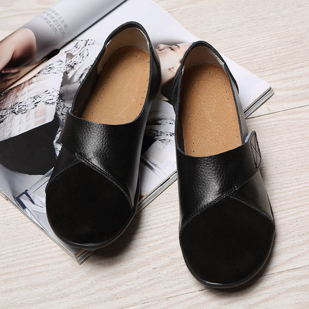 Women's Slip-On Flat Shoes with Contrast Toe Detail