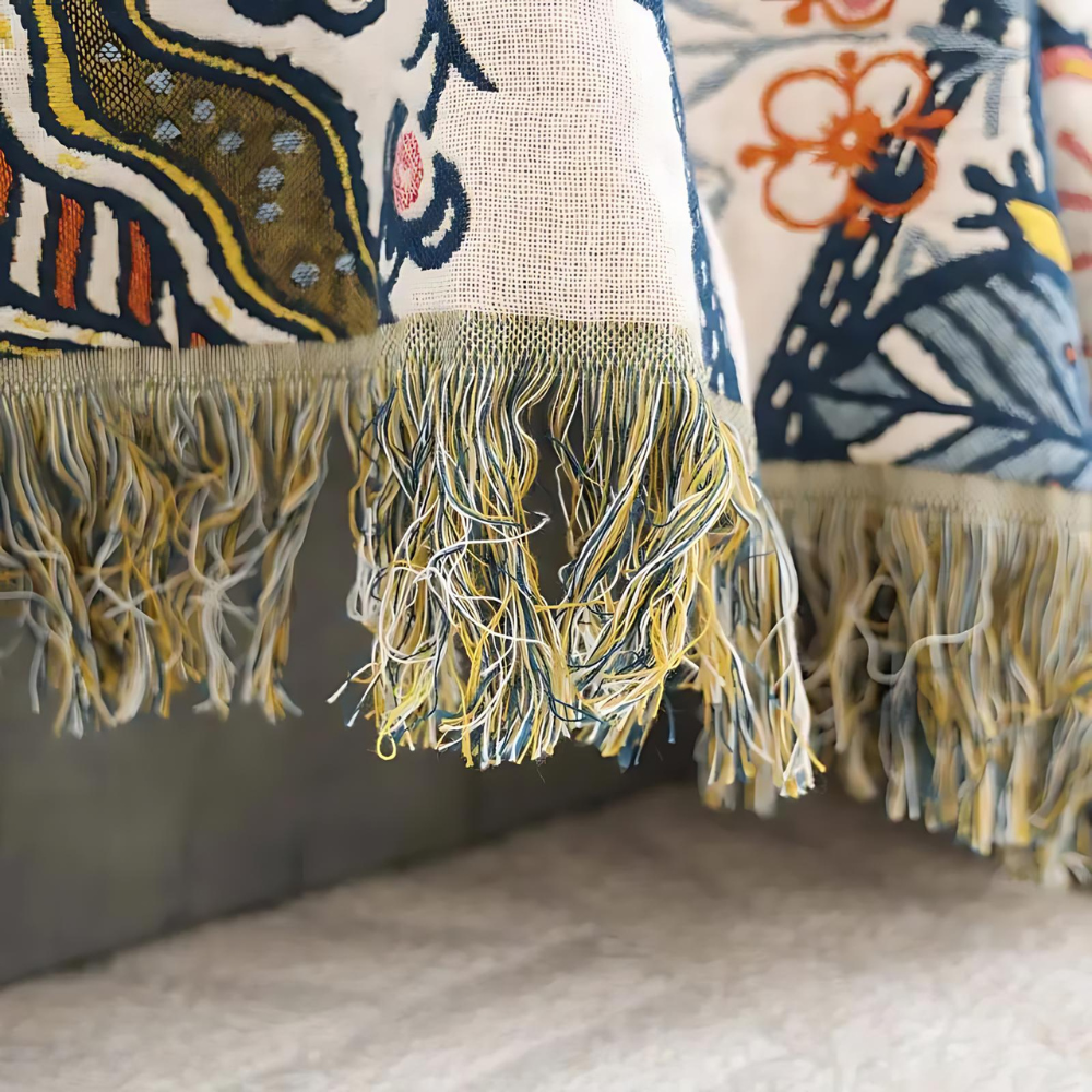 Boho Floral Pattern Blanket for Cozy Home Decor