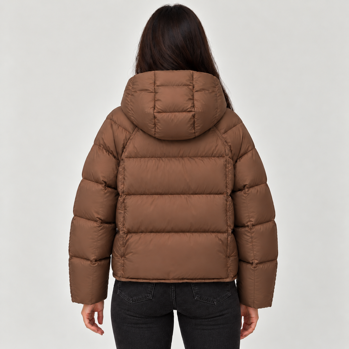 Montarello Women's Jacket Puffer Hooded High Neck Padded
