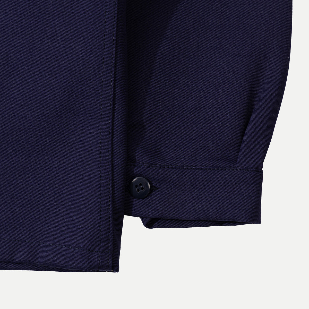 Men's Navy Chore Jacket, Point Collar, Long Sleeves, Button Front