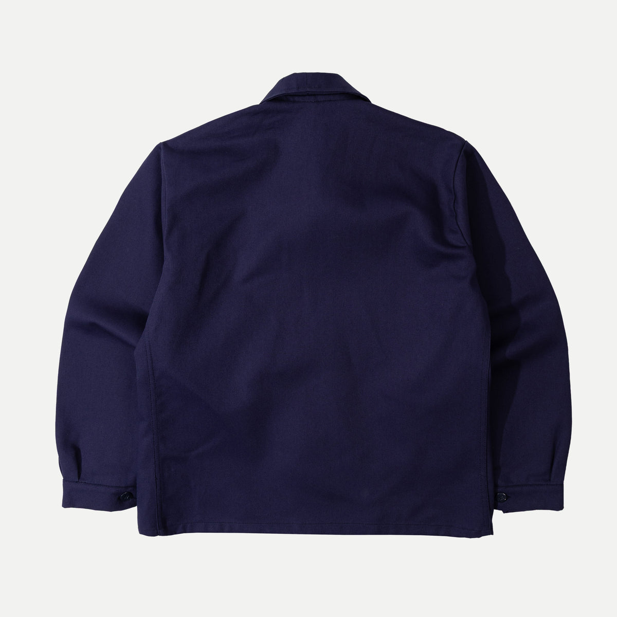 Men's Navy Chore Jacket, Point Collar, Long Sleeves, Button Front