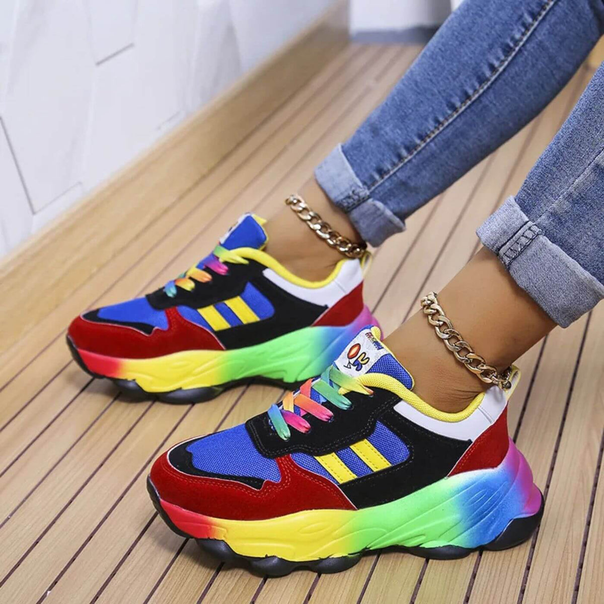 Women's Orthopedic Sneakers with Shock-Absorbing Cushioning and Breathable Materials