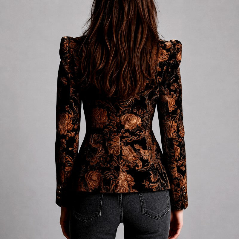 Charline - Women's Floral Tailored Blazer