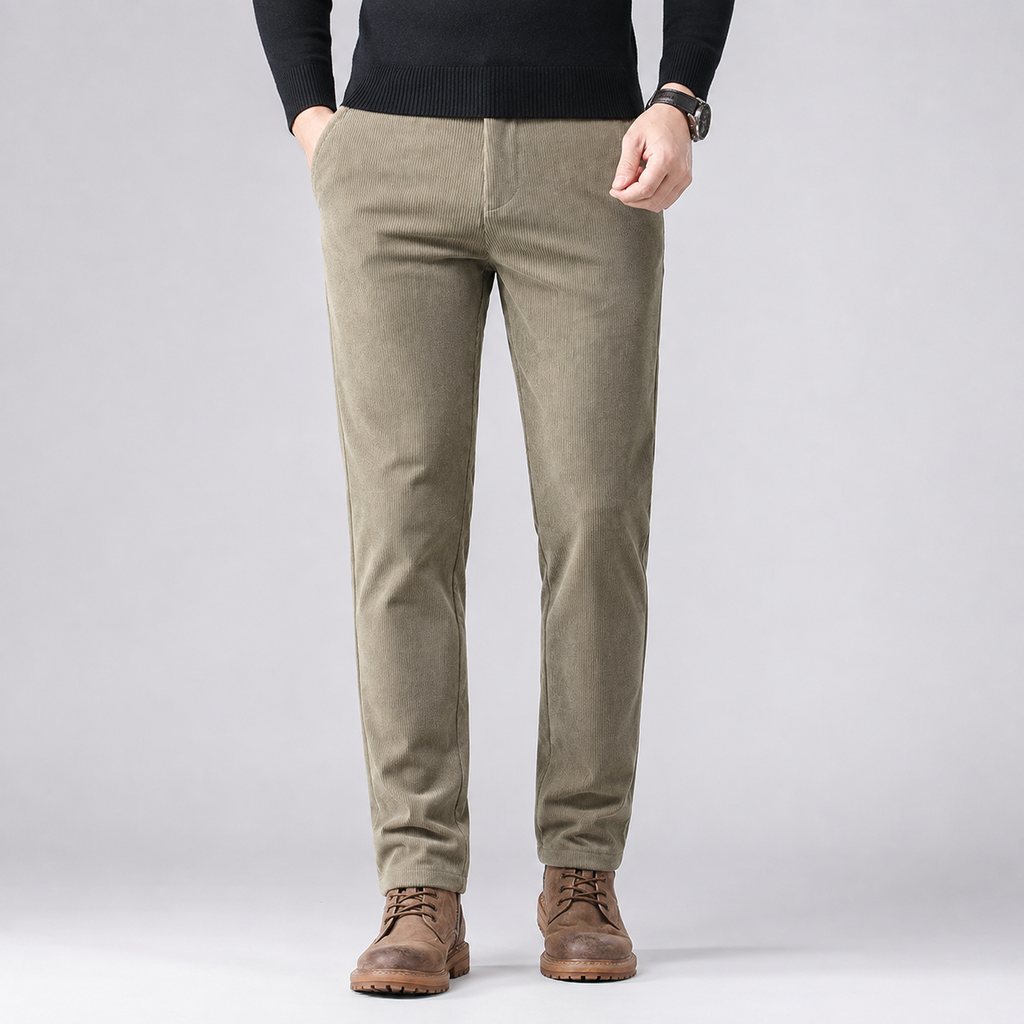 Montarello Men's Corduroy Trousers Fleece Lined