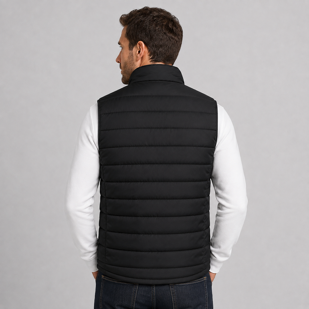 Montarello Men's Gilet Stand Collar Zip Up Lightweight