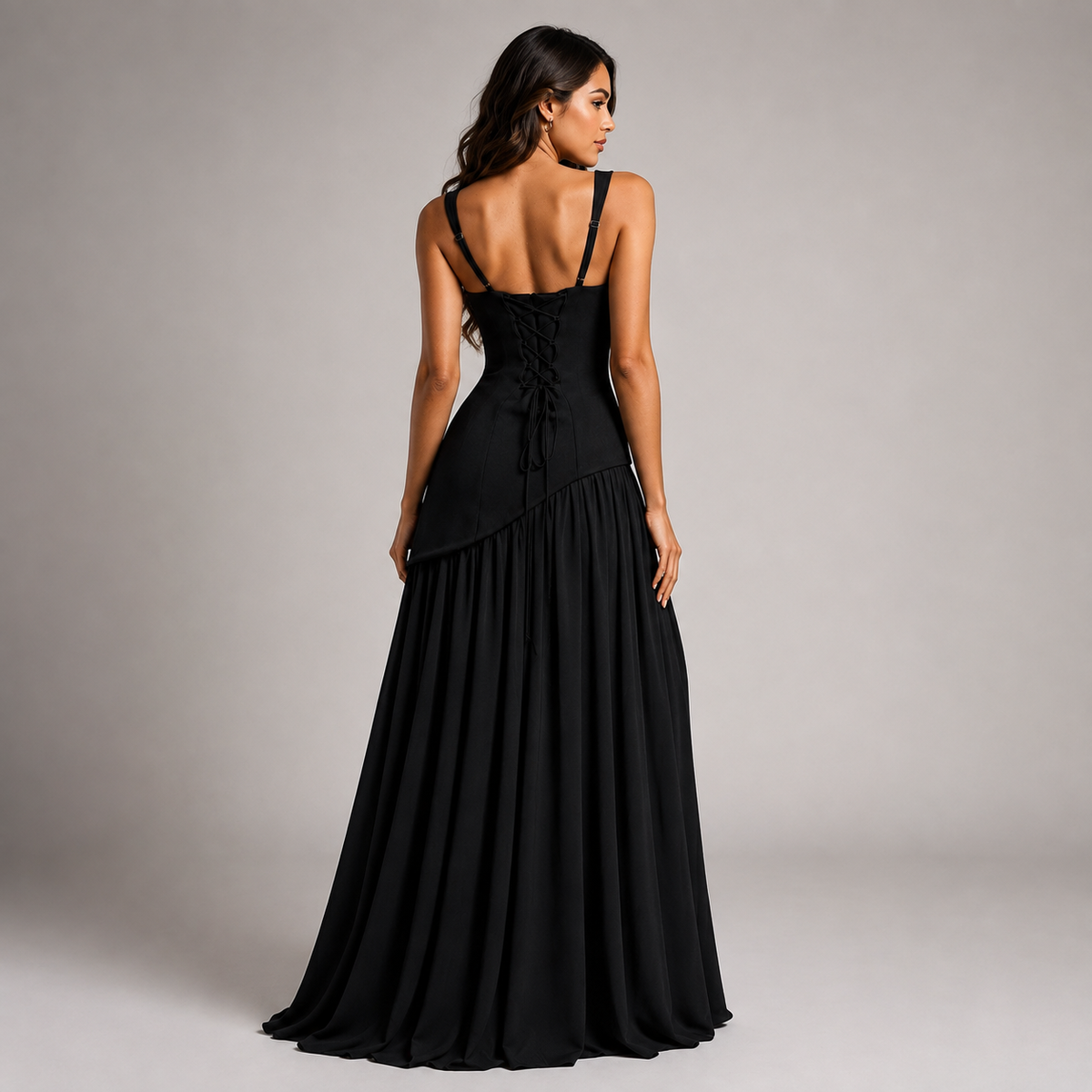 Montarello Women's Draped Satin-Look Maxi Dress – Wedding Guest Style