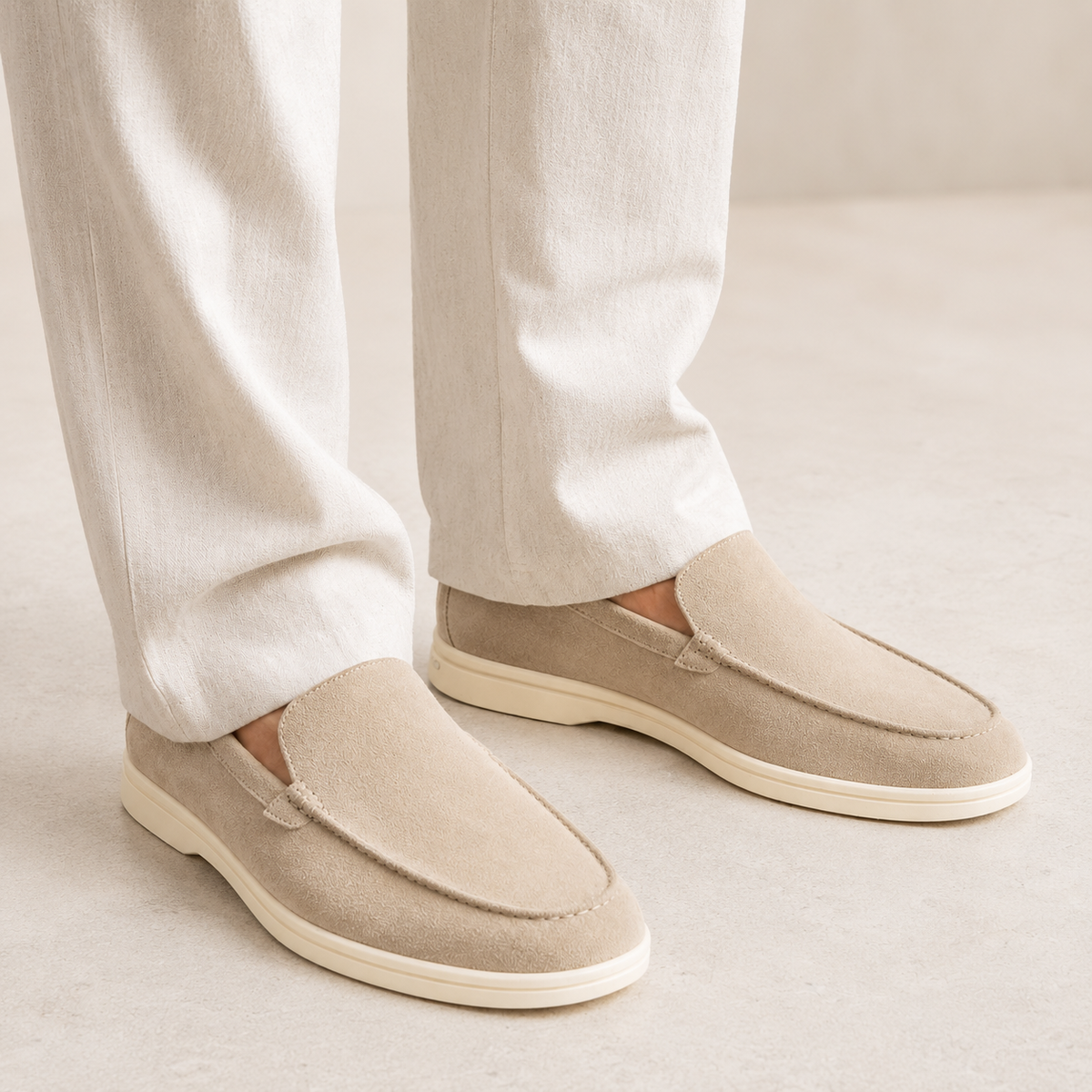 Montarello Men's Suede-Look Slip-On Loafers
