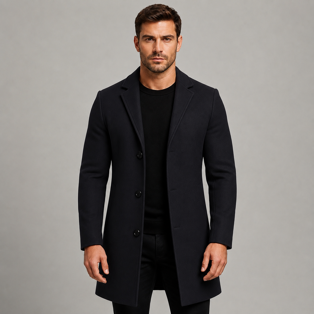 Montarello Men's Tailored Overcoat