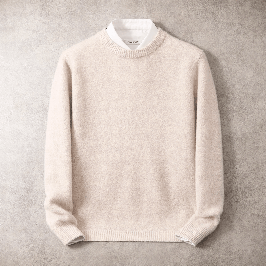 RIBBED CREWNECK SWEATER FOR MEN