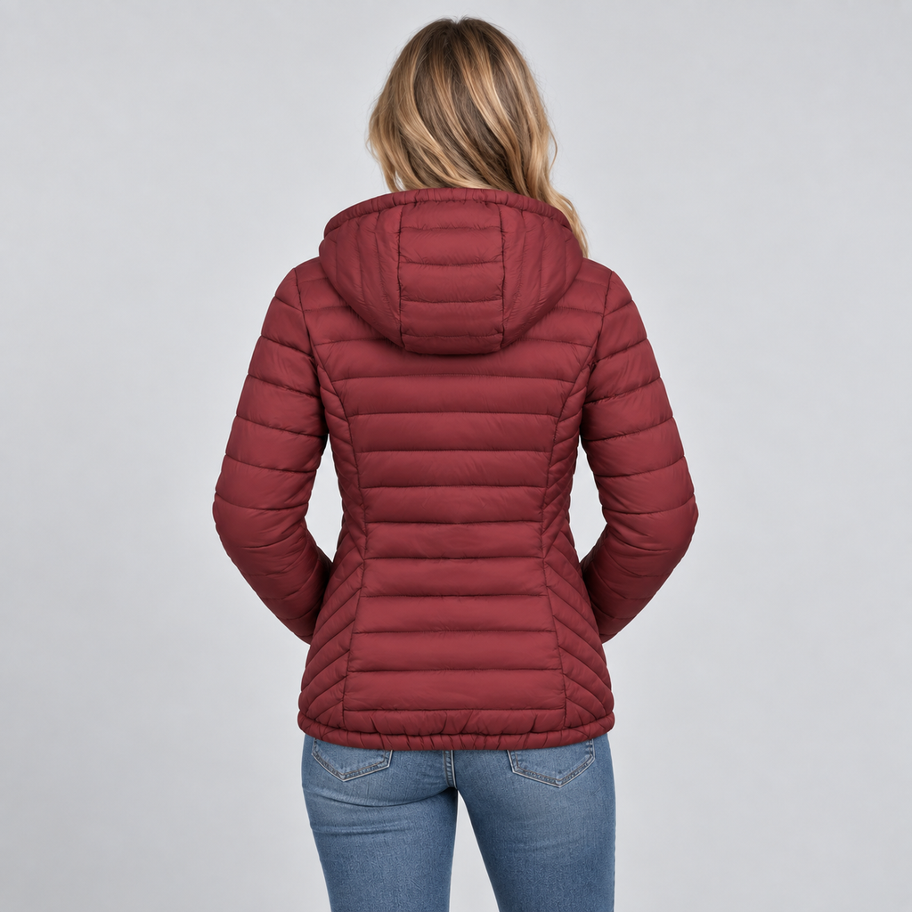 Montarello Women's Padded Jacket Hooded Lightweight Commuter Coat