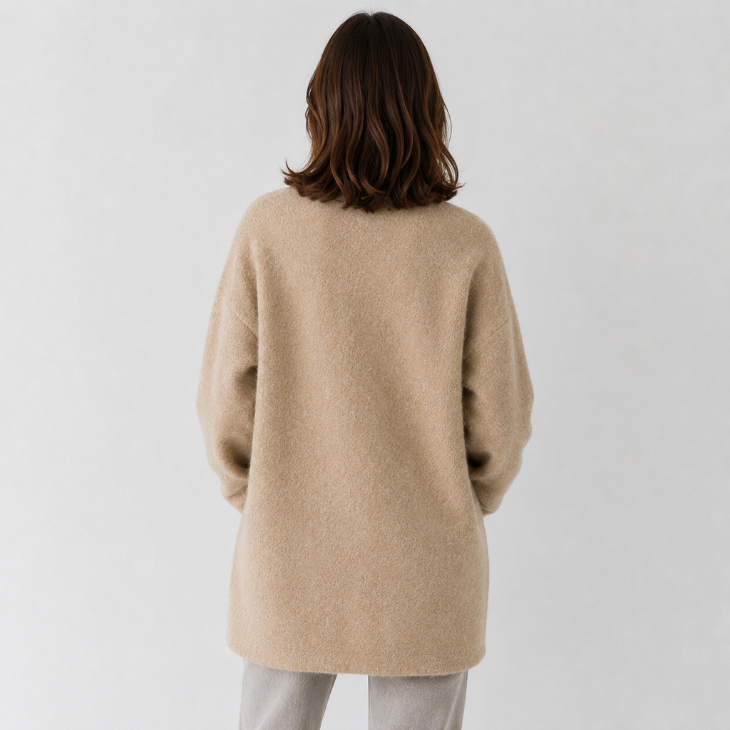Montarello Women's Knit Cardigan with Open Front and Longline Fit