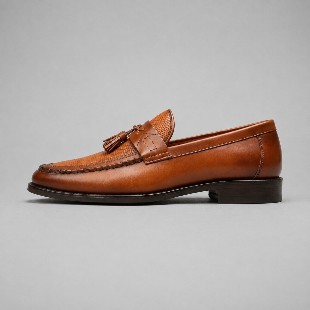 Montarello Men's Woven Tassel Slip-On Loafers
