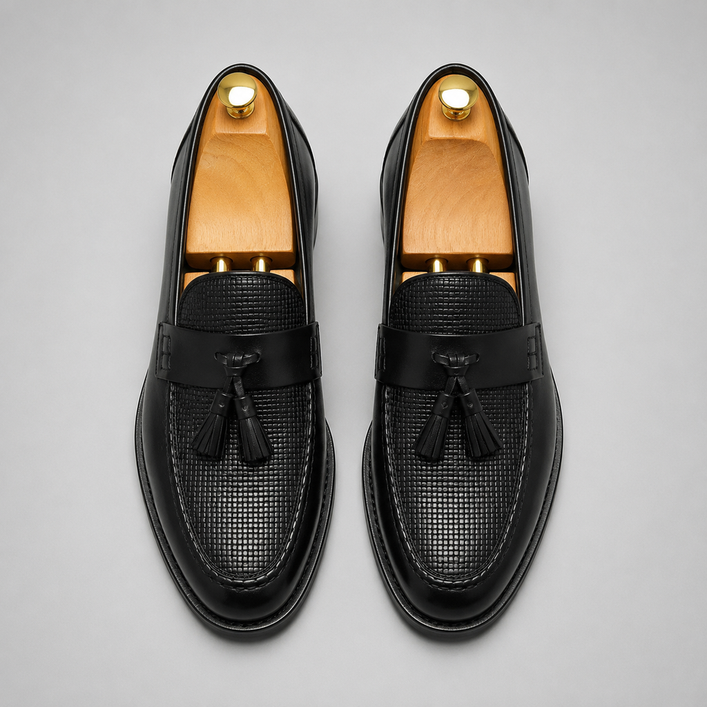 Montarello Men's Woven Tassel Slip-On Loafers