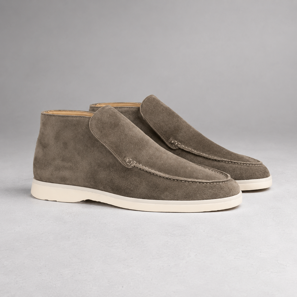Montarello Men's Ankle Boots Suede-Look Slip-On