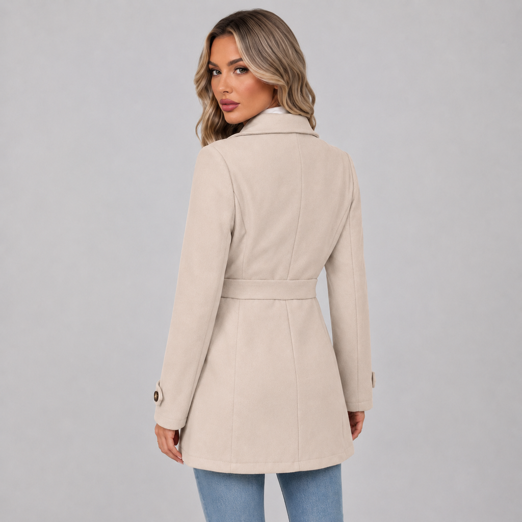 Montarello Women's Trench Coat Belted Double Breasted