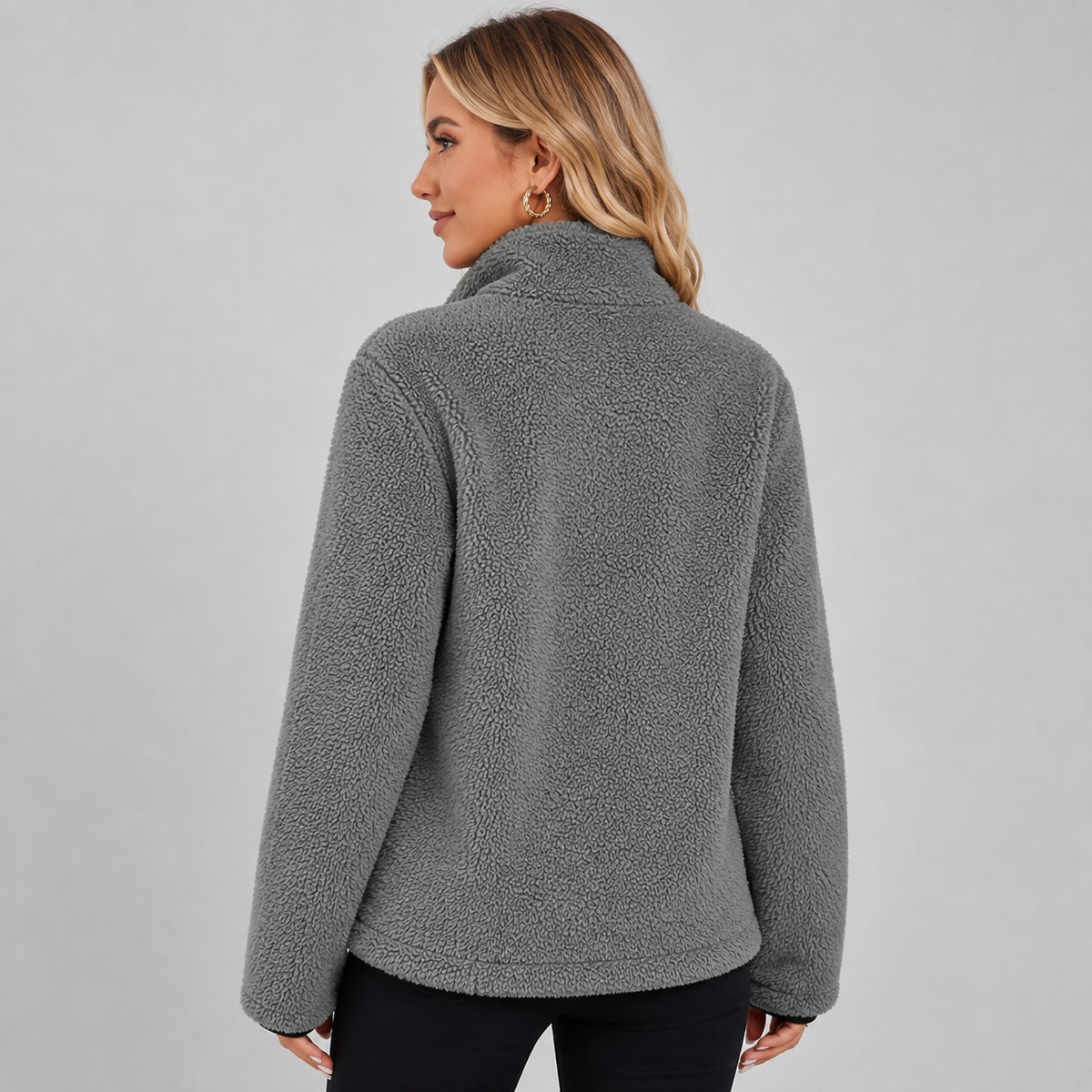 Montarello Women's Teddy Fleece Jacket Zip Up