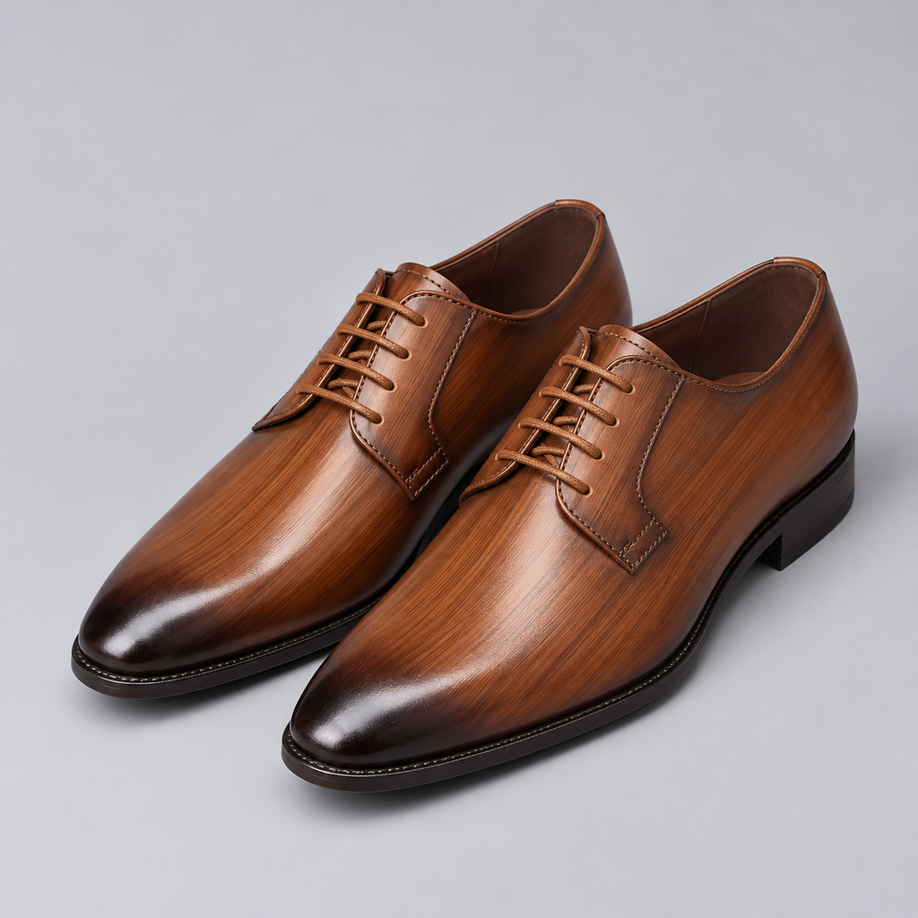 Montarello Men's Leather-Look Derby Dress Shoes