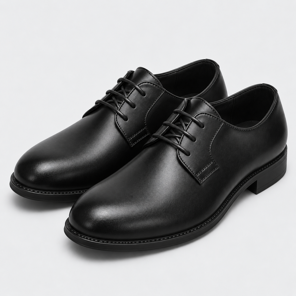 Montarello Men's Leather-Look Derby Dress Shoes