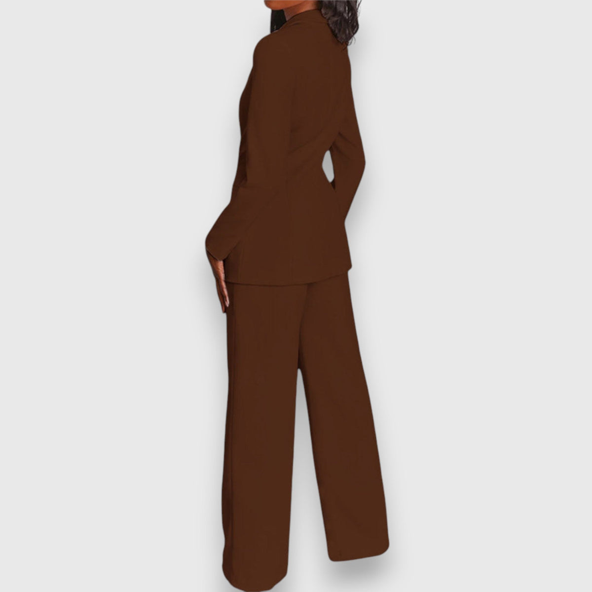 Women's Tailored Blazer and Wide-Leg Trouser Set