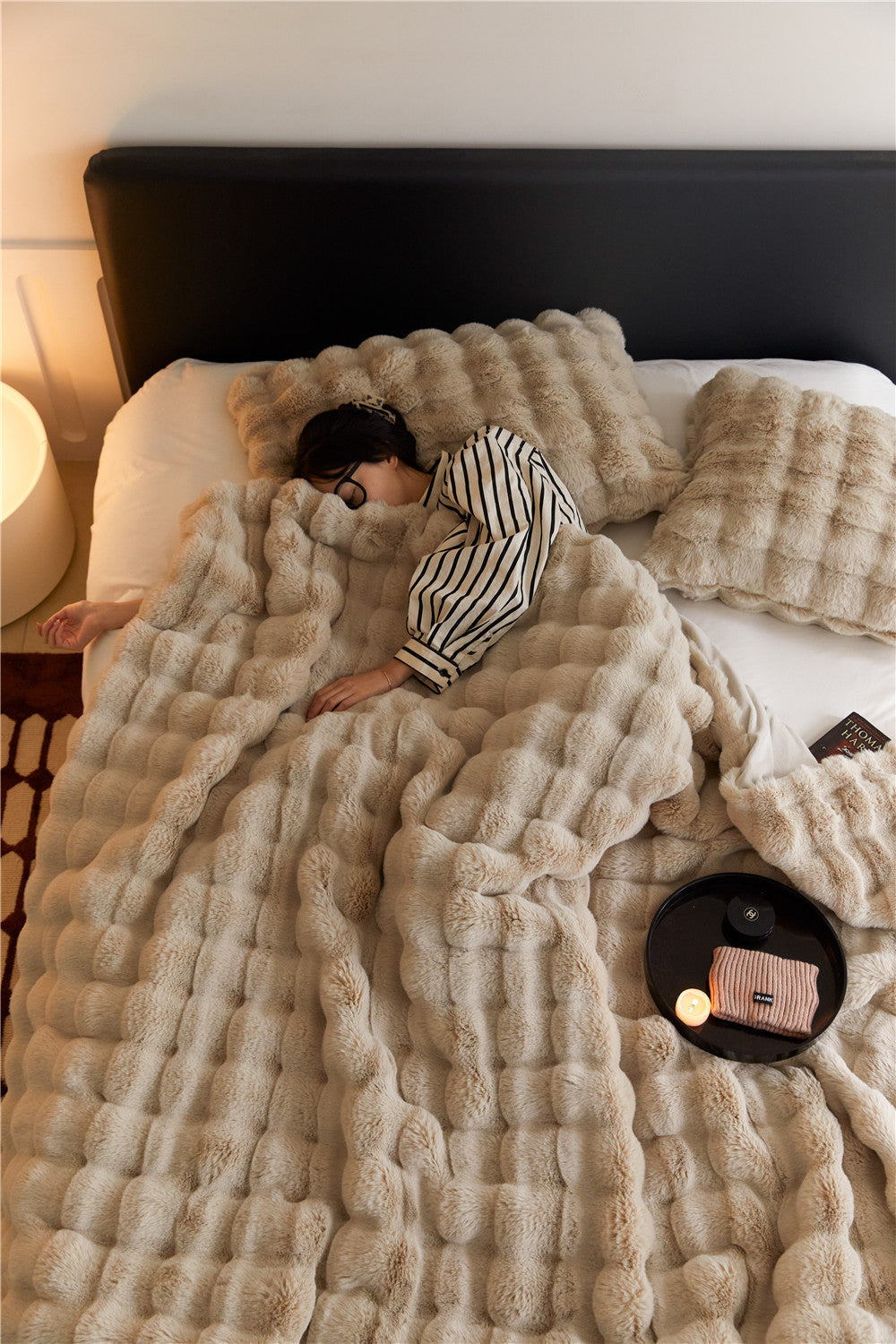 Cozy Soft Fluffy Portable Sofa Throw Blanket