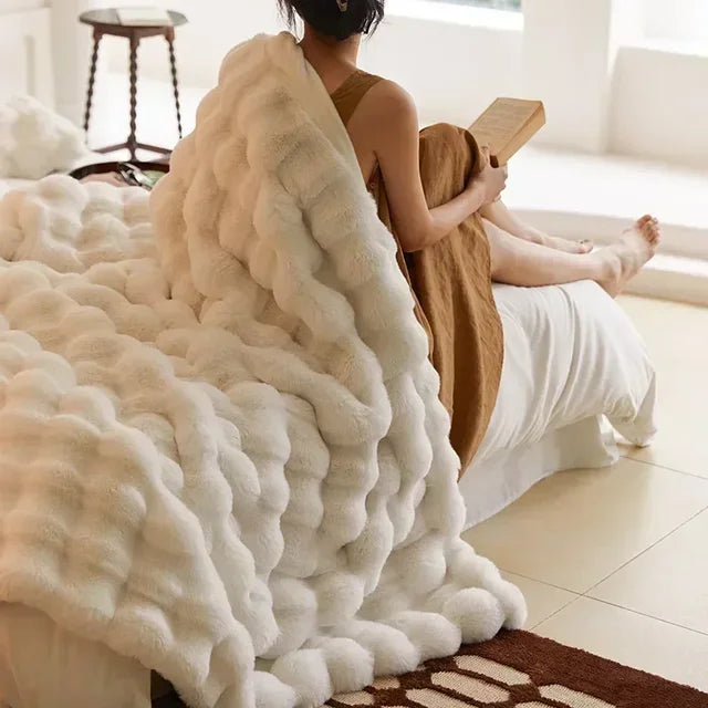 Cozy Soft Fluffy Portable Sofa Throw Blanket