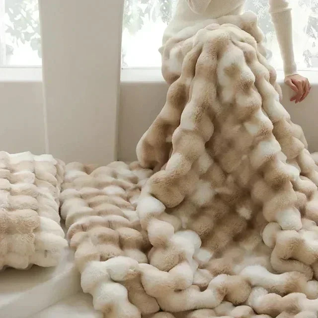 Cozy Soft Fluffy Portable Sofa Throw Blanket