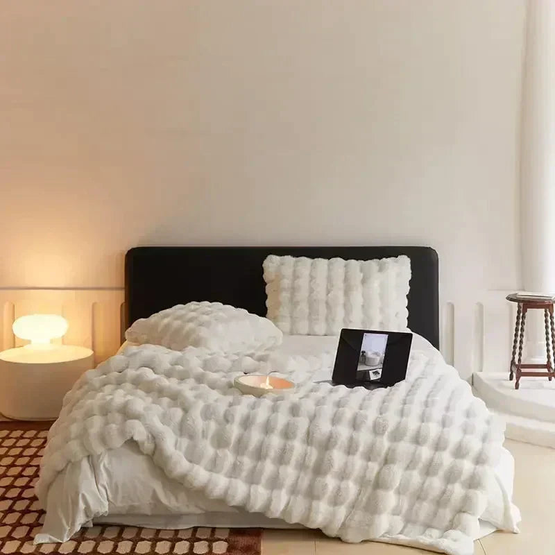 Cozy Soft Fluffy Portable Sofa Throw Blanket