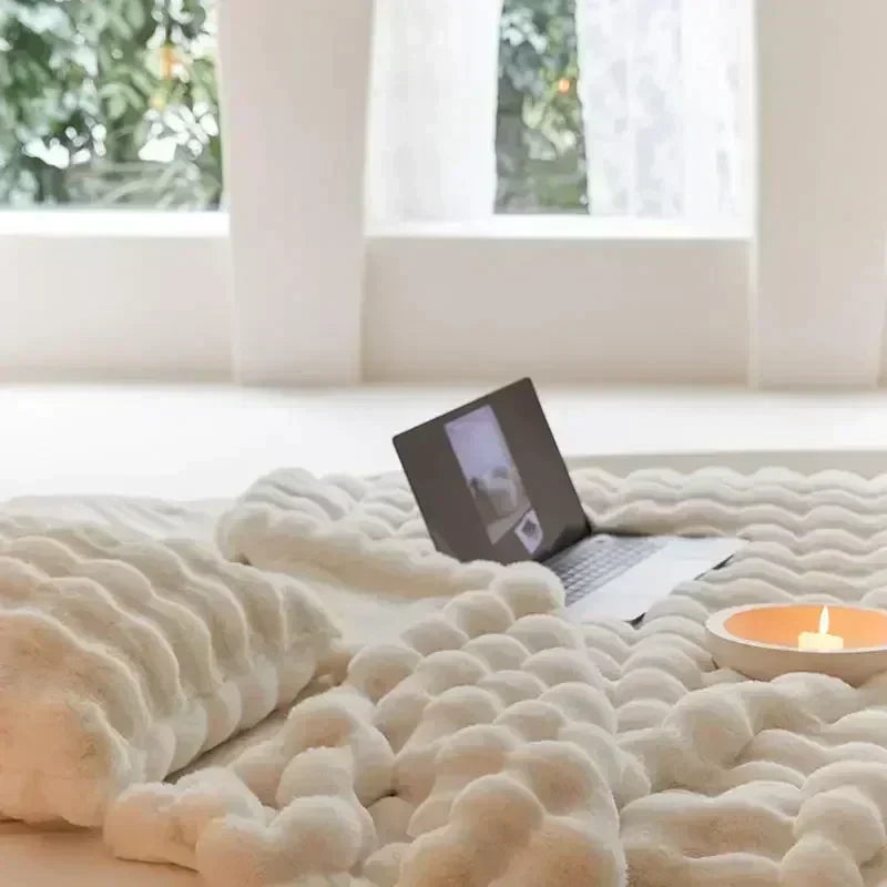 Cozy Soft Fluffy Portable Sofa Throw Blanket