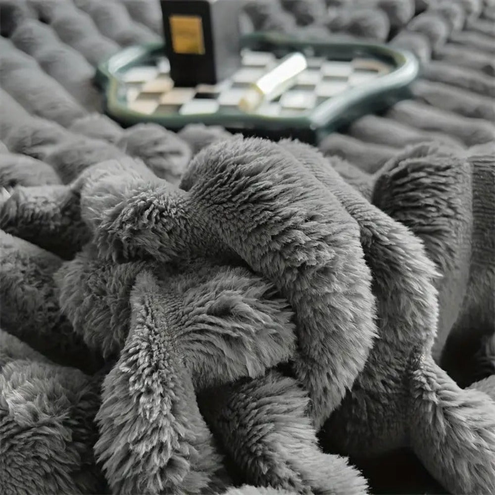Cozy Striped Throw Blanket for Sofa, Bed, and Living Room